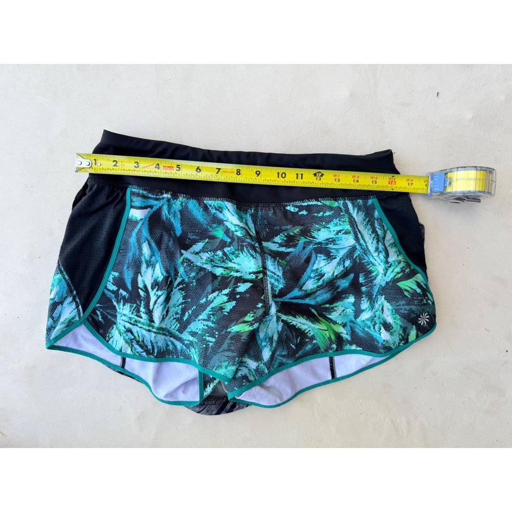 2 Pc Athleta Shorts Bundle Sz M Teal Grey Running Athletic Gorpcore Performance - Picture 6 of 8